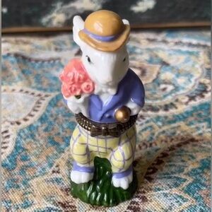 Trinket box porcelain mini Midwest of Cannon Falls bunny Vintage
